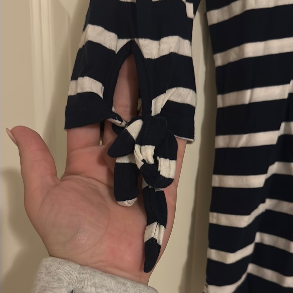Old Navy Navy and White Striped Blouse - Picture 2 of 5